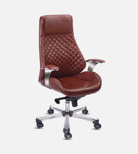 director chair with metal and chrome with cushion arms