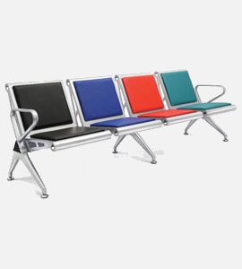 airport multi colour four seater waiting chair with cushion supplier in IMT Manesar Gurgaon