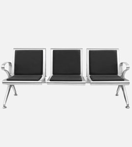 heavy three seat pu leather office bench bank airportr reception waiting room chairs in IMT Manesar Gurgaon